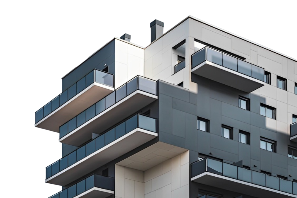 Moderní bytový dům s balkóny — prodej nemovitosti